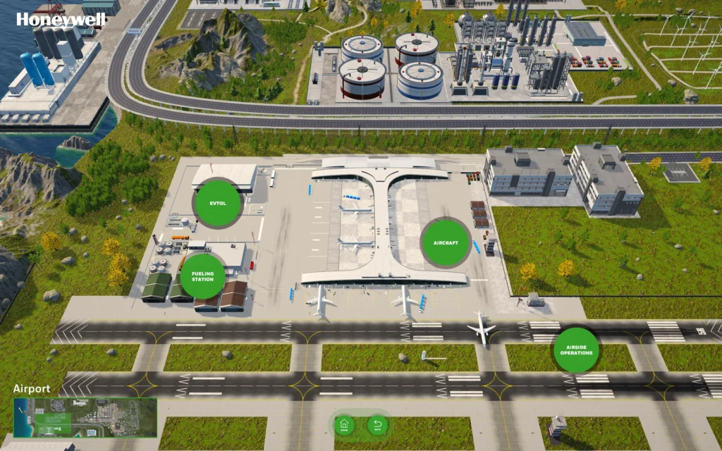Honeywell interactive digital twin of a sustainable city